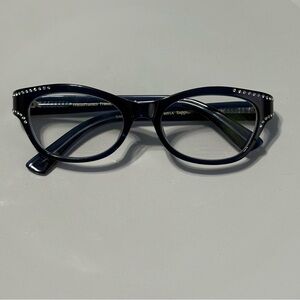 Sale!!! Swarovski Navy Blue Vintage Eyeglass Frames